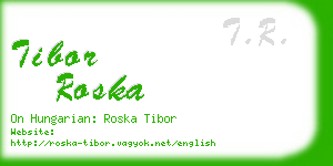 tibor roska business card